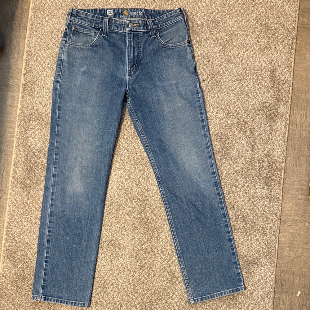 Carhartt Men's Straight Blue Jeans